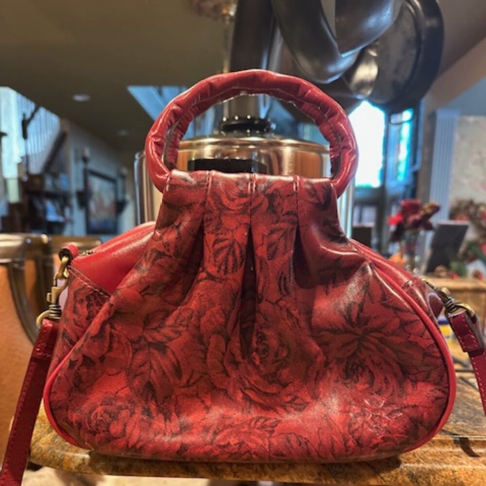 Patricia Nash Excellent Condition Leather Bag Red & Black